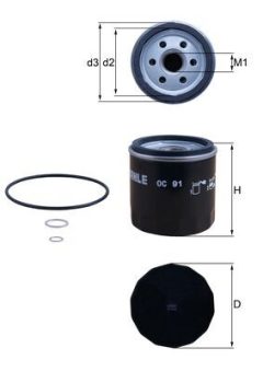 MAHLE OC91D — Filtru de ulei