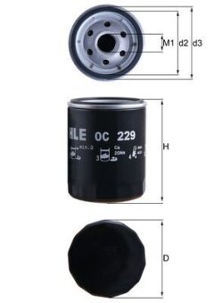 MAHLE OC229 — Filtru de ulei