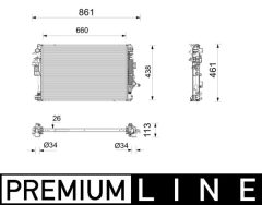 MAHLE CR2808000P — Радиатор охлаждения