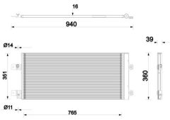 MAHLE AC1158000P — Radiator aer condiționat