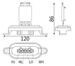 MAHLE ABR174000S — Rezistență ventilator habitaclu
