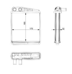 MAHLE AH 384 000P — Радиатор печки
