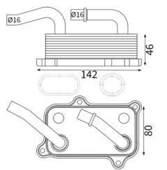 MAHLE CLC24000S — Radiator ulei motor