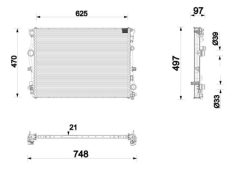 MAHLE CR 2874 000P — Radiator răcire motor