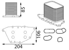MAHLE CLC263000S — Radiator ulei motor