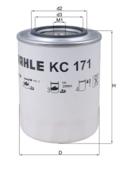 MAHLE KC171 — Filtru combustibil