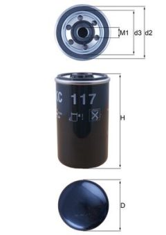 MAHLE KC117 — Filtru combustibil