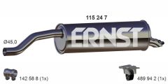 ERNST 115247 — Tobă de eșapament finală