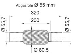 ERNST 460118 — Гофра глушителя