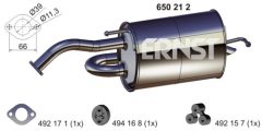 ERNST 650212 — Tobă de eșapament finală