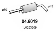 ASSO 04.6019 — Tobă de eșapament intermediară