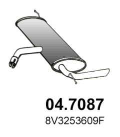 ASSO 04.7087 — Задний глушитель
