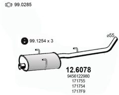 ASSO 12.6078 — Средний глушитель