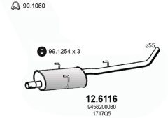 ASSO 12.6116 — Средний глушитель