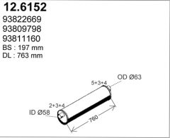 ASSO 12.6152 — Средний глушитель