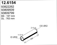 ASSO 12.6154 — Средний глушитель