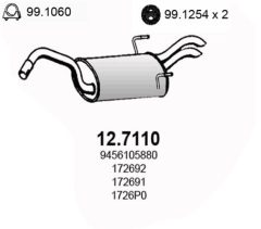 ASSO 12.7110 — Задний глушитель