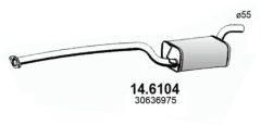 ASSO 14.6104 — Tobă de eșapament intermediară