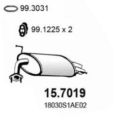 ASSO 15.7019 — Задний глушитель