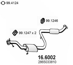 ASSO 16.6002 — Средний глушитель