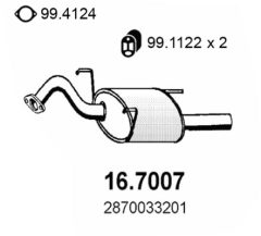 ASSO 16.7007 — Задний глушитель