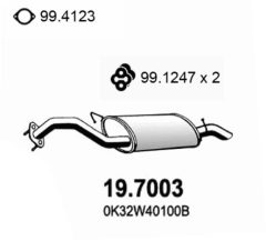 ASSO 19.7003 — Задний глушитель