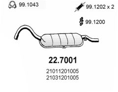 ASSO 22.7001 — Tobă de eșapament finală