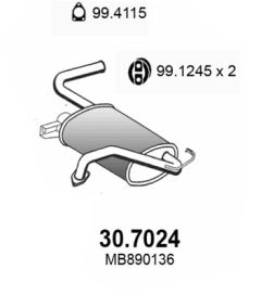 ASSO 30.7024 — Задний глушитель