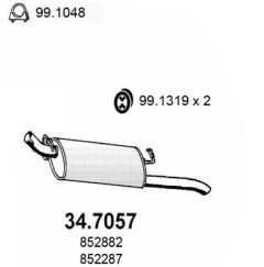 ASSO 34.7057 — Задний глушитель
