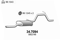 ASSO 34.7094 — Задний глушитель