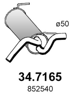 ASSO 34.7165 — Задний глушитель