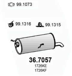 ASSO 36.7057 — Задний глушитель