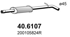 ASSO 40.6107 — Tobă de eșapament intermediară