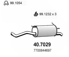 ASSO 40.7029 — Задний глушитель