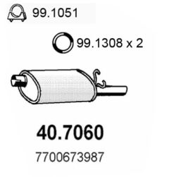 ASSO 40.7060 — Задний глушитель