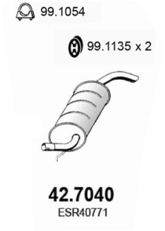 ASSO 42.7040 — Задний глушитель