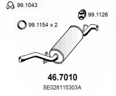 ASSO 46.7010 — Задний глушитель