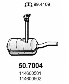 ASSO 50.7004 — Tobă de eșapament finală