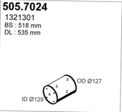 ASSO 505.7024 — Глушитель средний и задний