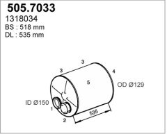 ASSO 505.7033 — Tobă intermediară și finală