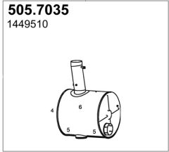 ASSO 505.7035 — Глушитель средний и задний