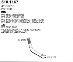 ASSO 510.1167 — Țeavă de eșapament