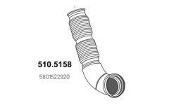 ASSO 510.5158 — Țeavă de eșapament