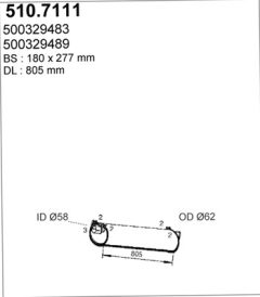 ASSO 510.7111 — Tobă de eșapament finală