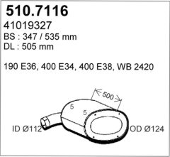 ASSO 510.7116 — Tobă intermediară și finală