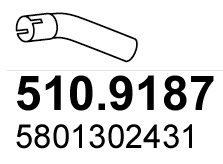 ASSO 510.9187 — Țeavă de eșapament