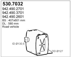 ASSO 530.7032 — Глушитель средний и задний