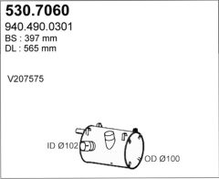 ASSO 530.7060 — Глушитель средний и задний