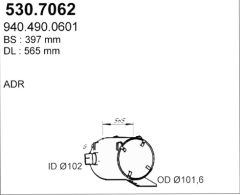 ASSO 530.7062 — Глушитель средний и задний