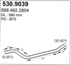 ASSO 530.9039 — Выхлопная труба